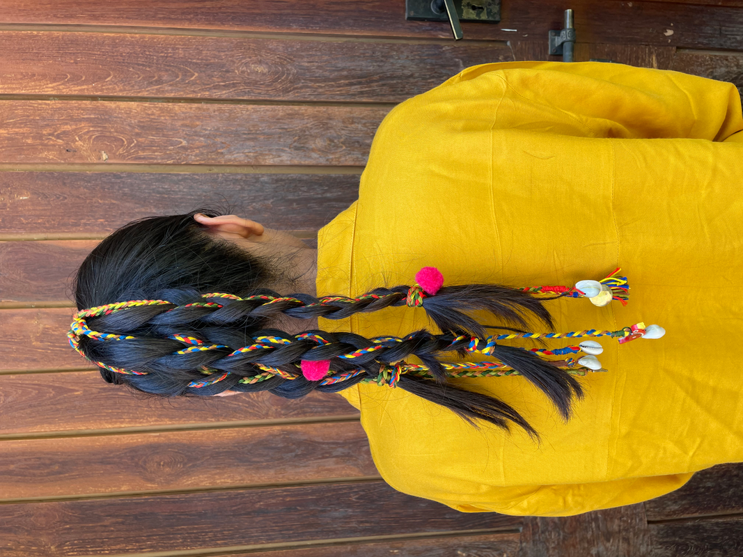 Boho earthy colored hair braids